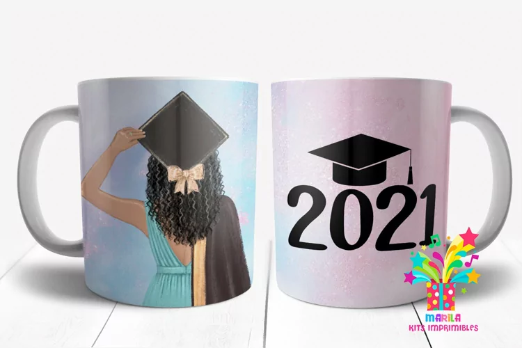 Graduate girl mug sublimation design / Mug Wrap #3