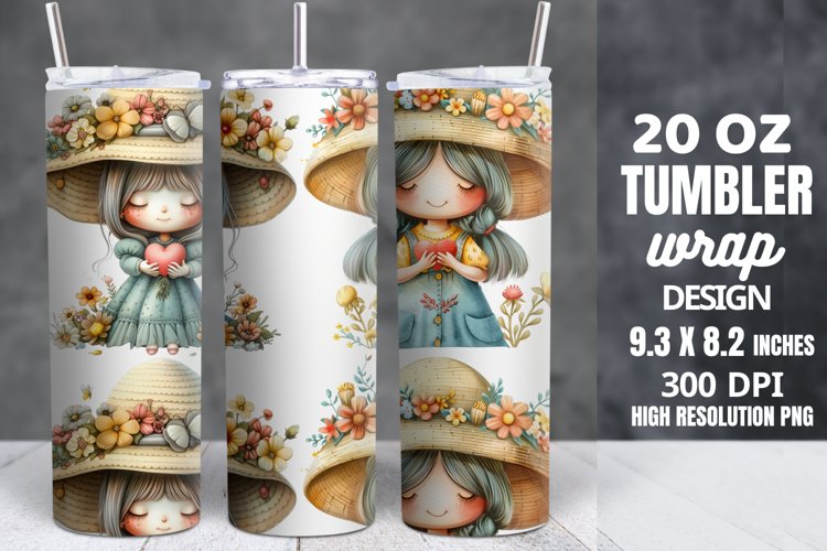 Spring Gnome Skinny Tumbler Sublimation