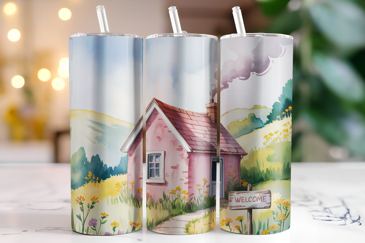 House Tumbler Wrap | Sublimation | Tumblers