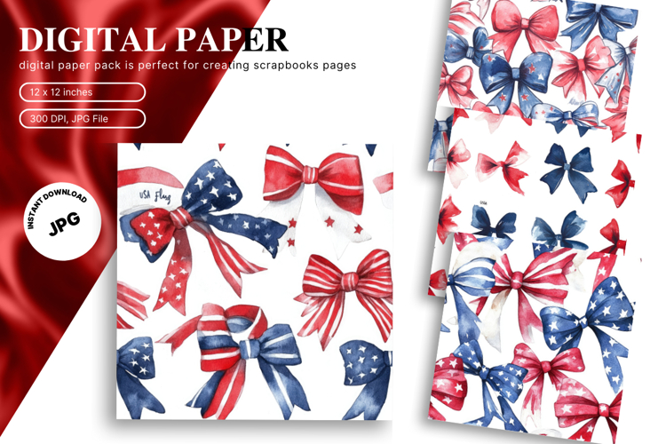 4 of July Patriotic Pattern Background America USA Wallpaper