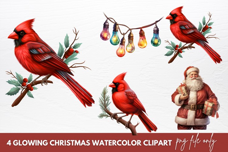 Christmas Watercolor Clipart Image 6
