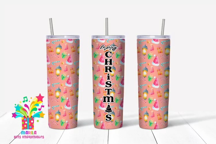 Merry Christmas Skinny tumbler Sublimation #6