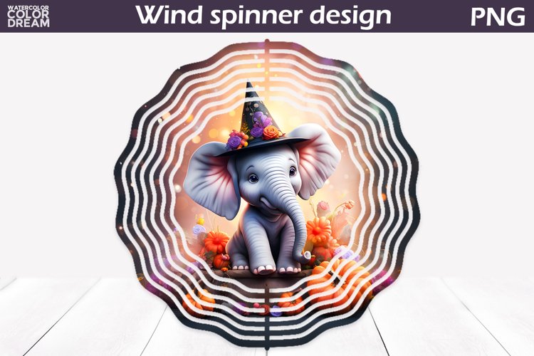 Elephant Halloween Wind Spinner| Kids Halloween Wind Spinner example image 1