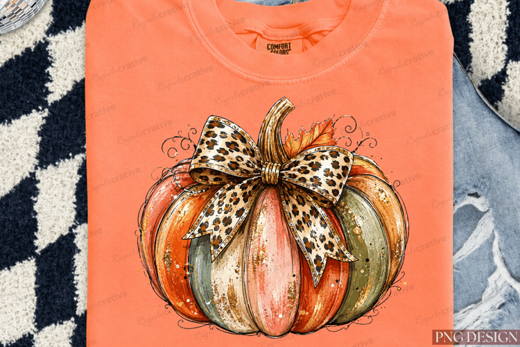fall pumpkin png,pumpkin png,leopard bow pumpkin,boho fall