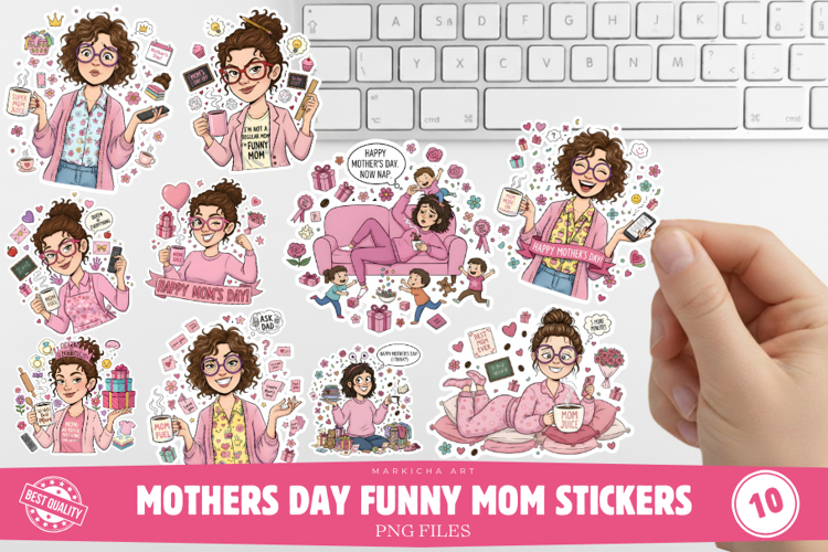Mothers Day Funny Mom Stickers