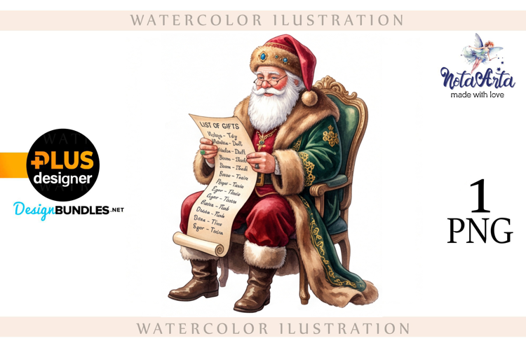 Christmas Santa in Elegant Attire