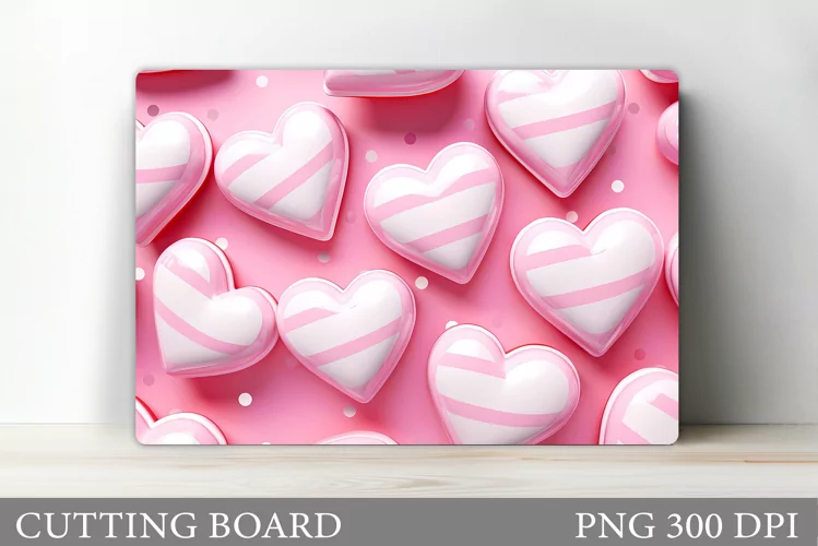 Hearts Cutting Board Design. Hearts Kitchen Cutting Board