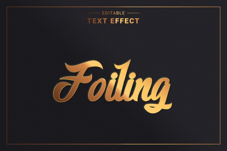 Editable Text Effect for Illustrator. Vector Graphic styles example image 1