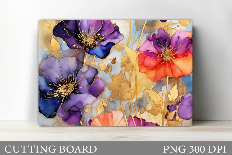 Flowers Cutting Board Design. Flowers Kitchen Cutting Board