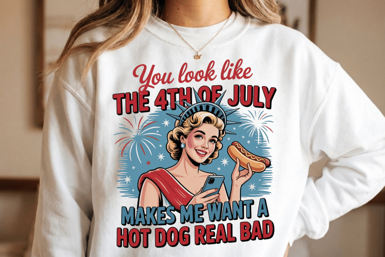You Look Like the 4th of July Funny PNG T-Shirt|4th of July