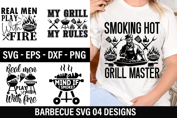 Barbecue SVG Design - Real men play with fire