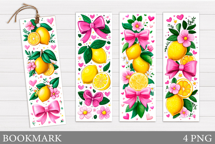 Lemons Bookmark Design. Lemons Sublimation