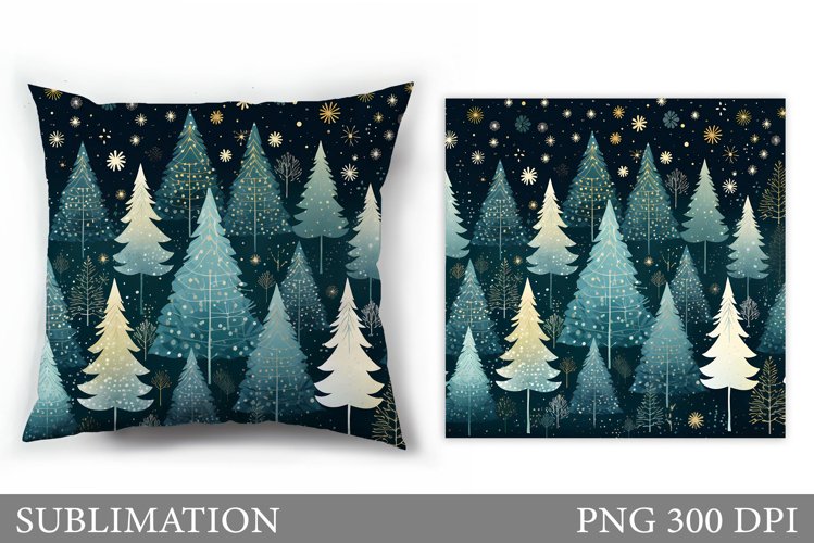 Christmas Tree Pillow Design. Christmas Tree Sublimation example image 1