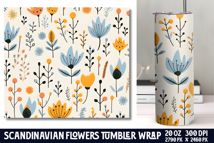 Scandinavian Flowers Tumbler
