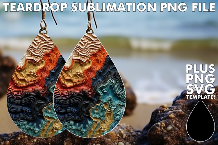 Fashionable Teardrop Earring Art example image 1