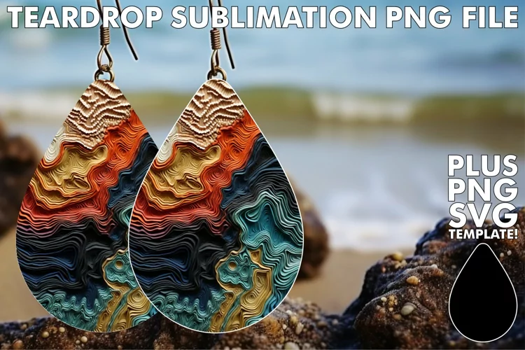 Fashionable Teardrop Earring Art