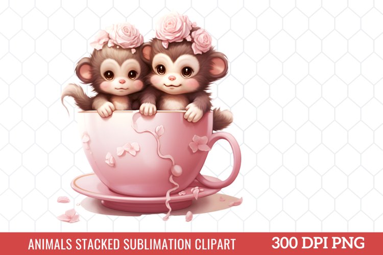 Animals Stacked Sublimation Clipart