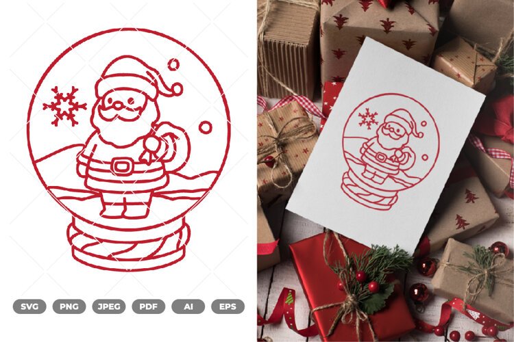 Christmas Crystal Ball SVG & Clipart example image 1
