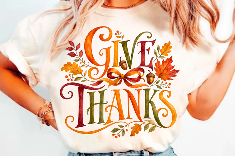 Fall T-shirt design PNG Thanksgiving quotes PNG