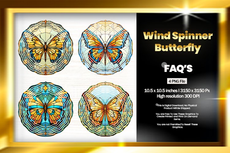 Butterfly Wind Spinner Sublimation - 04 Variations