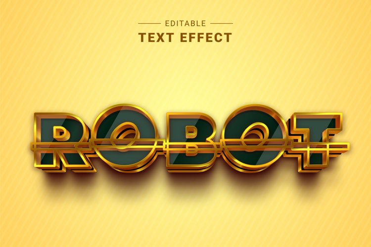 Editable Text Effect for Illustrator. Vector Graphic styles example image 1