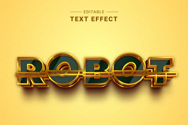 Editable Text Effect for Illustrator. Vector Graphic styles