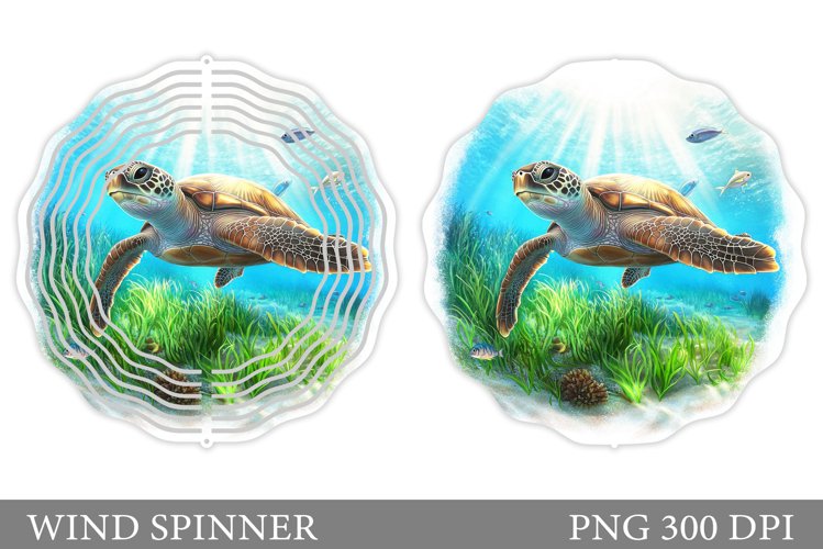 Sea Turtle Wind Spinner Design. Sea Turtle Sublimation