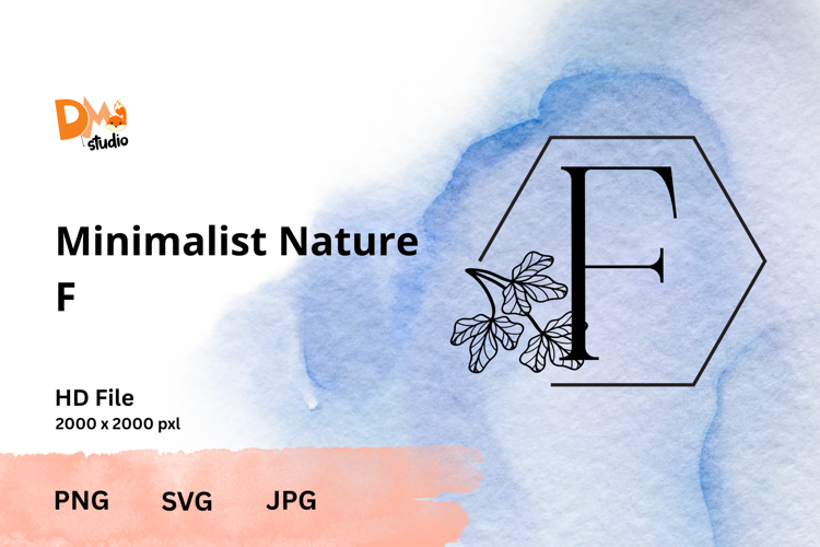 Minimalist Nature Monogram - Elegant Botanical Letter Design