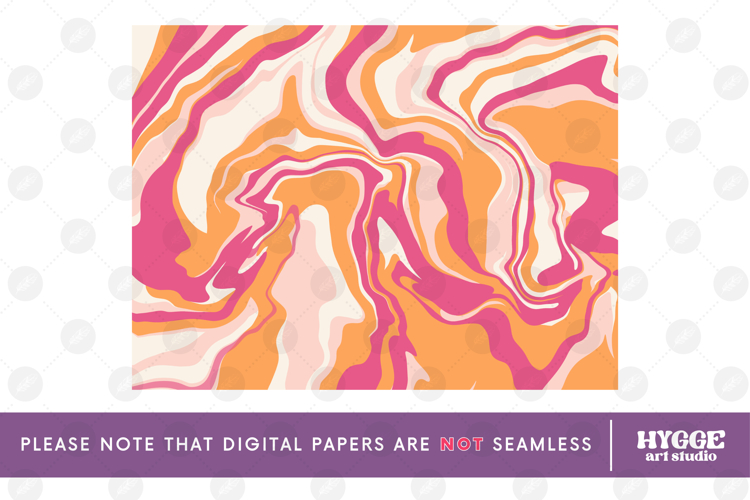 Retro Background Png Fluid Marble Paper Sublimation