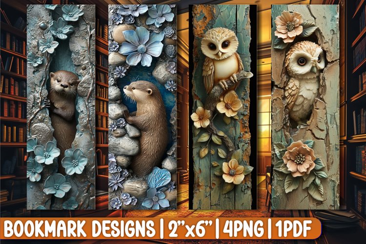Animals in 3D Pop Out Bookmarks example image 1