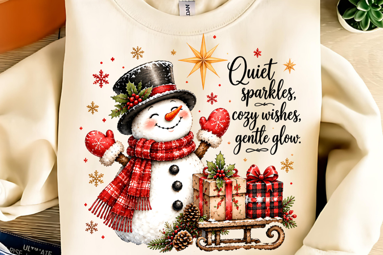 Cute Snowman Christmas PNG, Cozy Winter, Christmas PNG