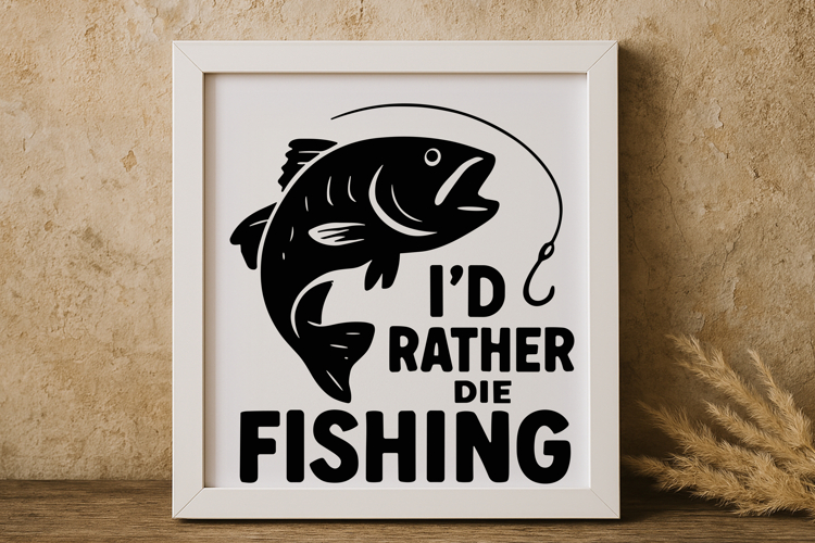 Silhouette Fishing Clipart Image 6