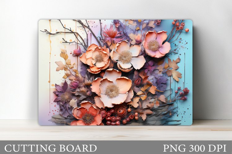 Flowers Cutting Board Design. Flowers Kitchen Cutting Board example image 1