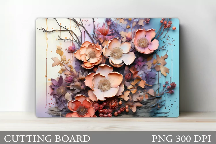 Flowers Cutting Board Design. Flowers Kitchen Cutting Board