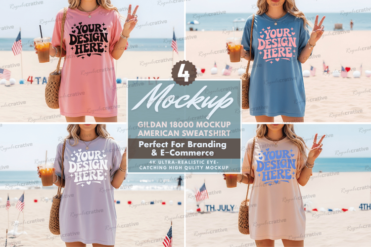 American Sweatshirt Mockup Set American Sweatshirt Mockup