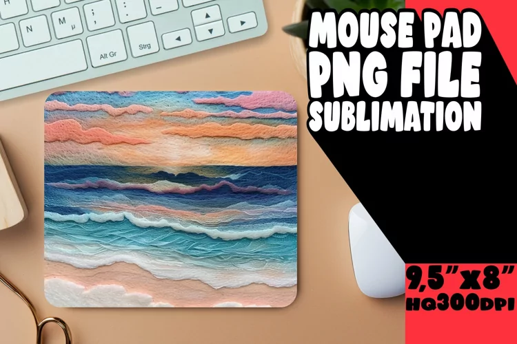 Summer View 3D Landscape Mouse Pad Sublimation