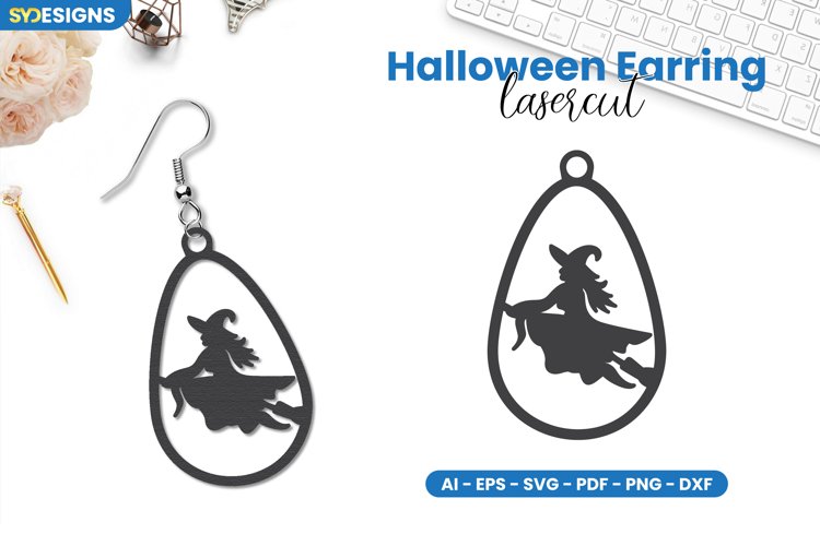 Halloween Earring Lasercut