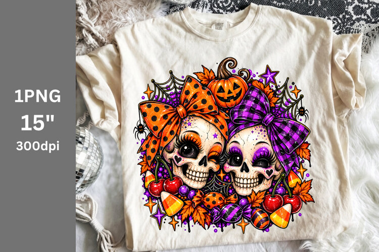 Halloween PNG, Fall PNG, Skulls PNG example image 1