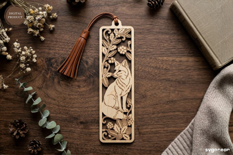 Winter Fox Bookmark Laser Cut | Glowforge | SVG