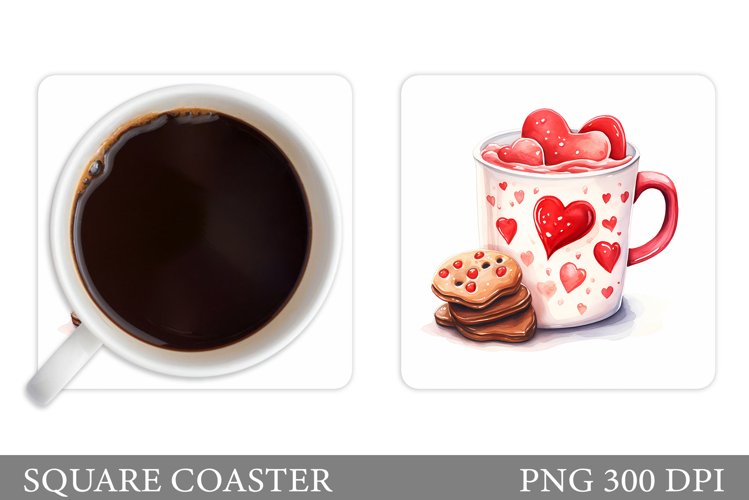 Valentines Drink Coaster. Valentines Cookies Coaster Design