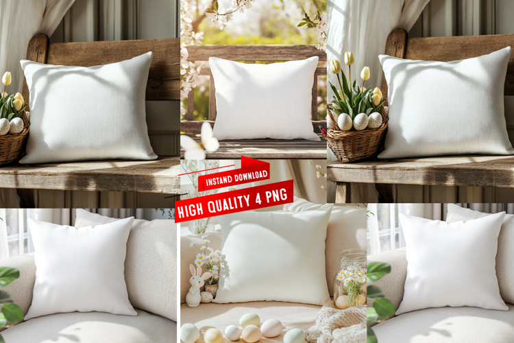 Pillow Mocku |Spring Pillow Mockup | Floral Cushion Mockup