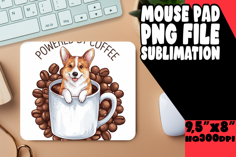 RADIANT mouse mat Sublimation Ideas, Coffee Dog