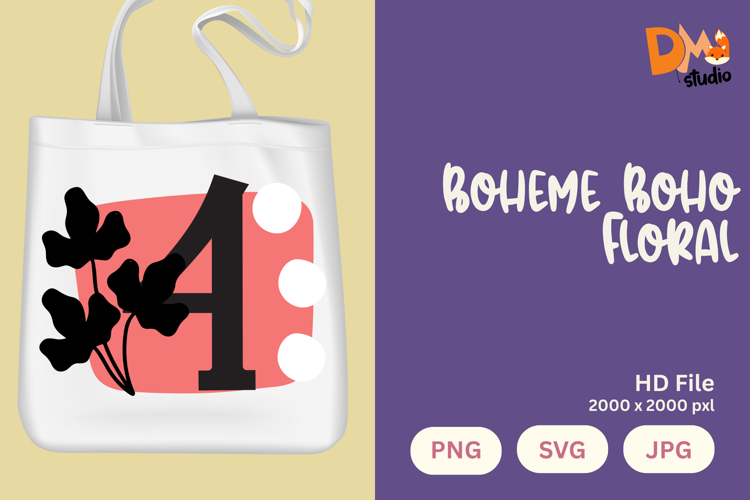 Boho Floral Svg Image 19