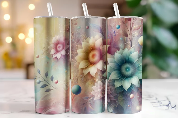 Flowers Tumbler Wrap | Sublimation | Tumblers