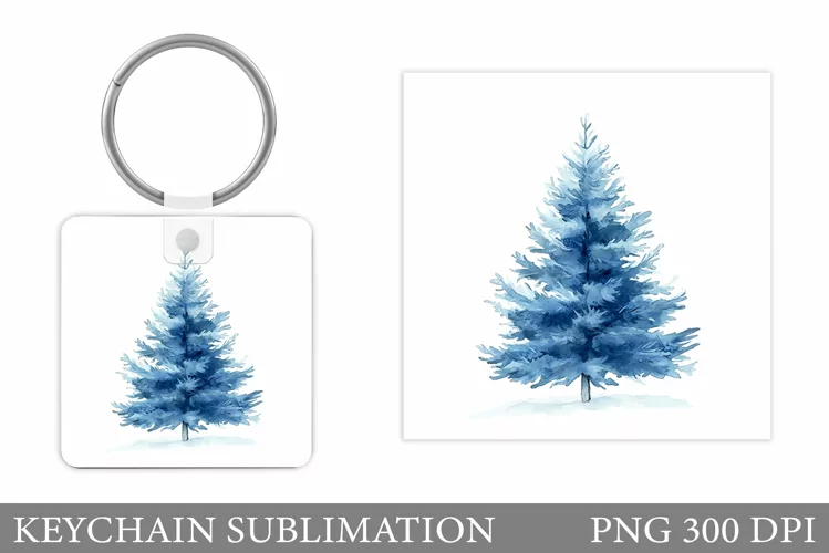 Christmas Tree Keychain. Christmas Keychain Sublimation