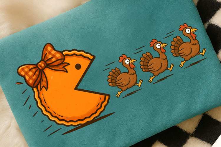Funny Pumpkin Pie Thanksgiving Fall PNG, Pumpkin Pie Chasing