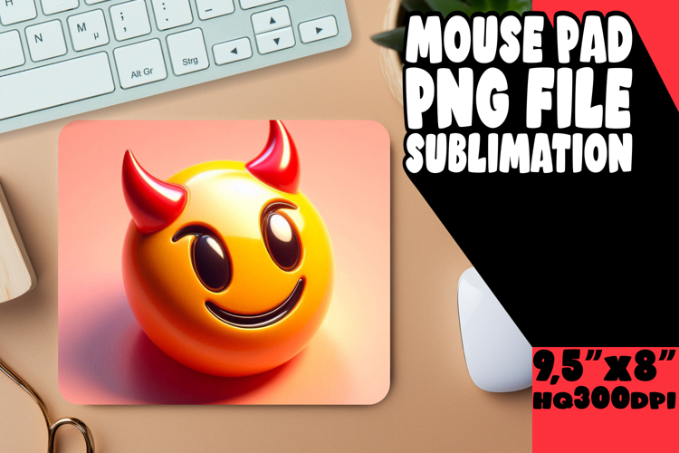 Radiant Mouse Mat PNG Style, 3D Emoji