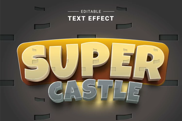 Editable Text Effect for Illustrator. Vector Graphic styles