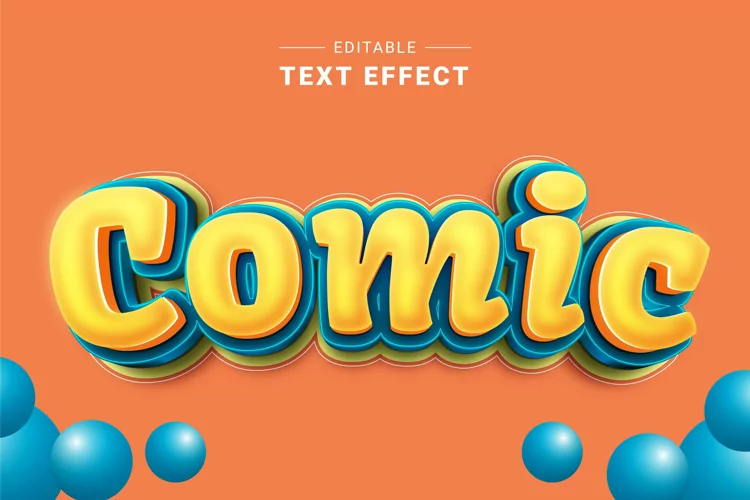 Editable Text Effect for Illustrator. Vector Graphic styles