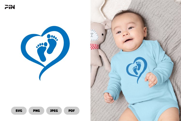 Baby Footprint SVGs Image 16